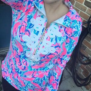 Lilly Pulitzer Cosmic Coral Skipper Popover